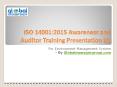 ISO 14001 Awareness and Auditor Training Presentation kit PowerPoint PPT Presentation
