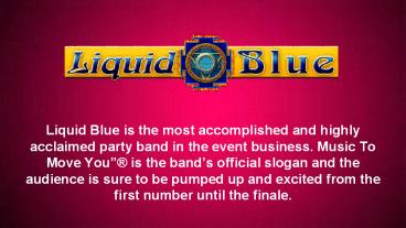 Best Live Wedding Bands Los Angeles - Liquid Blue