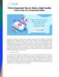 5 Most Important Tips to Make a High-Quality Voice Over in a Corporate Video PowerPoint PPT Presentation