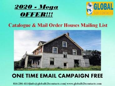 Catalogue & Mail Order Houses Mailing List