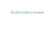 Best Btech College in Chandigarh