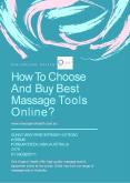 How the massage tools online help you in easing out the pains? (3) PowerPoint PPT Presentation