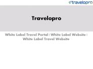 hite Label Travel Portal