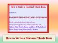 How to Write a Doctoral Thesis Book PowerPoint PPT Presentation