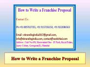 How to Write a Franchise Proposal