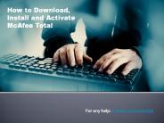 Download, Install and Activate McAfee Antivirus