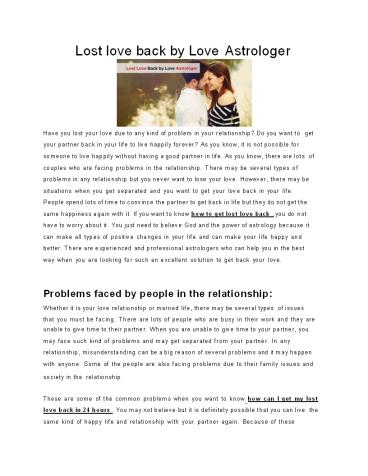 get your Lost Love Back by Love Astrologer +91 9571613573 Call Now