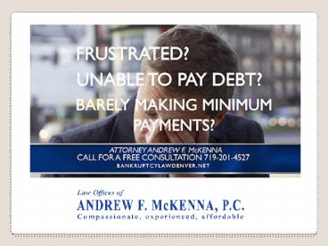 Colorado Bankruptcy Attorney