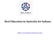 Best Education in Australia for Indians