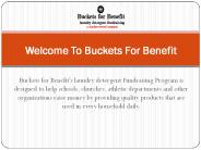 Laundry Detergent Fundraising - Buckets For Benefit