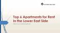 Top 6 Apartments for Rent in the Lower East Side - NY Rent Own Sell PowerPoint PPT Presentation