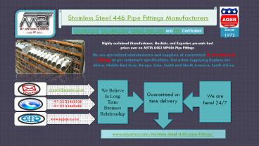 stainless steel 446 pipe fittings manufacturers