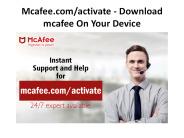 Mcafee.com/activate - Download mcafee On Your Device