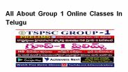 All About Group 1 Online Classes In Telugu