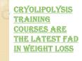Cryolipolysis Training Courses and Painless Weight Loss Treatment PowerPoint PPT Presentation