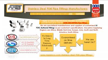 stainless steel 904l pipe fittings manufacturers