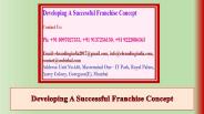 Developing A Successful Franchise Concept