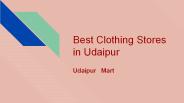 Best Clothing Stores in Udaipur