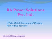 Bearing Remetallic Services and Rebabbitting Process