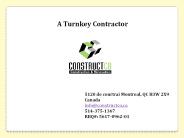 A Turnkey Contractor