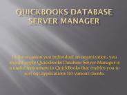 Fix QuickBooks Database Server Manager