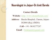 Neurologist in Jaipur-Dr.Amit Barala