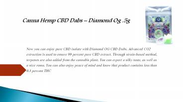 Diamond OG CBD Dab Online