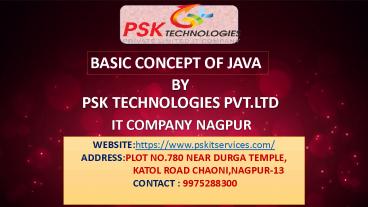 Basic concept of java (1)