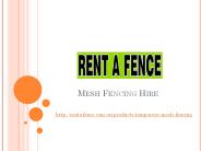 Barrier Mesh Fencing