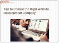 Tips to Choose the Right Website Development Company PowerPoint PPT Presentation