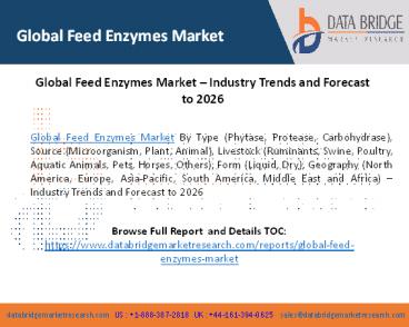 Global Feed Enzymes Market – Industry Trends and Forecast to 2026