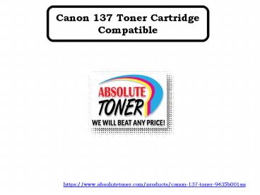 Canon 137 Toner Cartridge Compatible