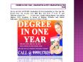 Degree in one year PowerPoint PPT Presentation