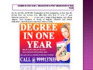Degree in one year