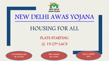 New Delhi Awas Yojna | Delhi Housing Scheme