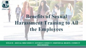 5 Advantages of Sexual Harassment Training for Employer and Employees