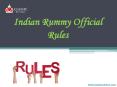 Indian Rummy Official Rules PowerPoint PPT Presentation
