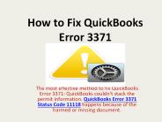 How to Fix ☎ I8OO-993-4I9O Quickbooks Error 3371