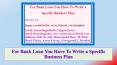 For Bank Loan You Have To Write a Specific Business Plan PowerPoint PPT Presentation