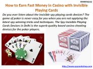 How to Earn Fast Money in Casino with Invisible Playing Cards