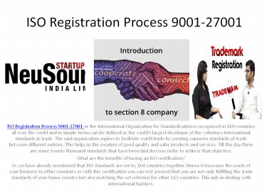 ISO Registration Process 9001-27001