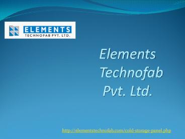 Cold Storage Panel Supplier | Cold Storage Panel Manufacturer in pune, Maharashtra, India