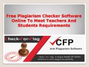 Free Plagiarism Checker for Students and Teachers