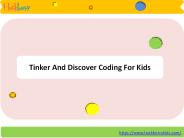 Tinker And Discover Coding For Kids