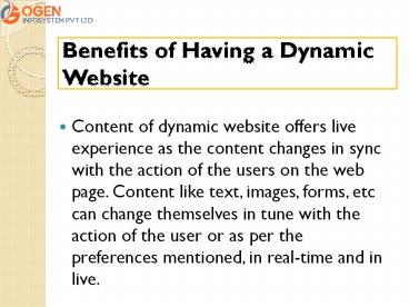 Benefits of Having a Dynamic Website