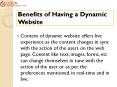Benefits of Having a Dynamic Website PowerPoint PPT Presentation