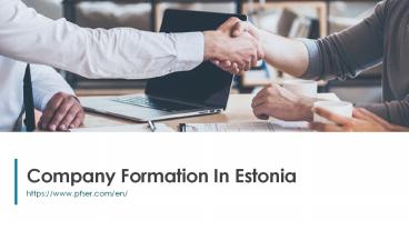 Company Formation In Estonia