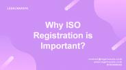Why ISO Registration is important ?