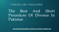 Legal Procedure Of Divorce In Pakistan PowerPoint PPT Presentation