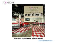 Restaurant Interior Fitout Services in Dubai